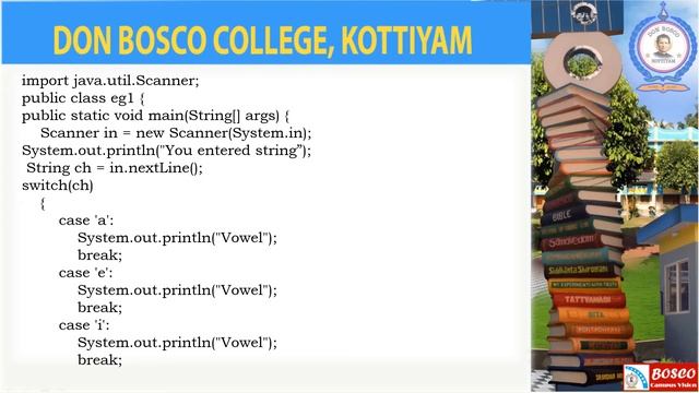 CP1344: PROGRAMMING IN JAVA - LECTURE -24-DECISION-MAKING STATEMENTS (THE SWITCH STATEMENT)-BCA- S3 смотреть онлайн