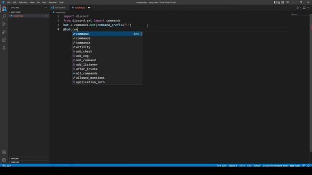 discors bot with python in 42 seconds