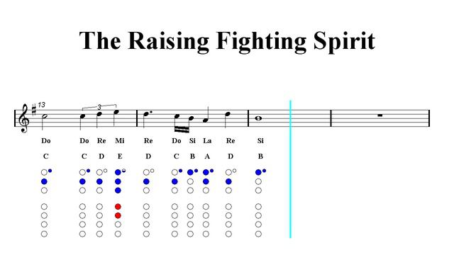 Recorder Notes Tutorial - The Raising Fighting Spirit - Naruto theme (Sheet Music) смотреть онлайн