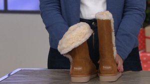 Koolaburra by UGG Suede Button Tall Boots - Kinslei on QVC