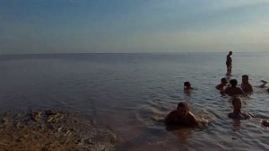 Розовое озеро Сиваш. Купаемся на Ивановской косе мыс Березина