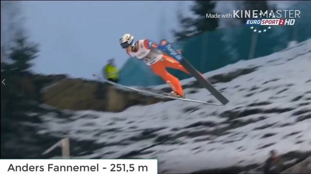 Одни из самых дальних прыжков  на лыжах с трамплина!