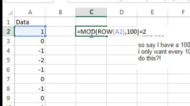Excel - Create A Chart For Every 100Th Row In Excel - Episode 1919