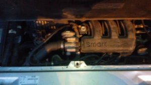 Работа двигателя и вентилятора интеркулера Smart fortwo