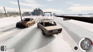 ЗИМНЯЯ КАРТА СССР! Дрифт НА ВАЗ 2106! - BeamNg Drive