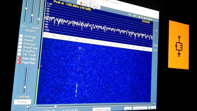 Прием отражений от Луны - Станции GRAVES RADAR находящейся во франции. Рабочая частота 143.050 MHz смотреть онлайн
