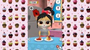 МАЛЕНЬКАЯ КОШЕЧКА ЭММА #1 День рожденья сладкоежки Моя говорящая Эмма Мультик про котиков