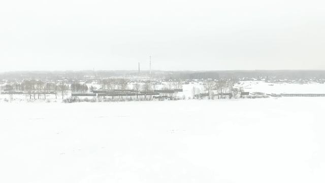 Полет над пос.Норское г. Ярославль 30-12-2016