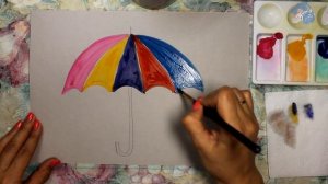 Рисуем зонтик