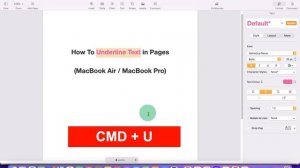How to Underline Text in Pages [ MAC ]