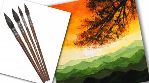 Рисунок Акриловыми Красками "На Холмах"