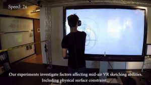 Experimental Evaluation of Sketching on Surfaces in VR