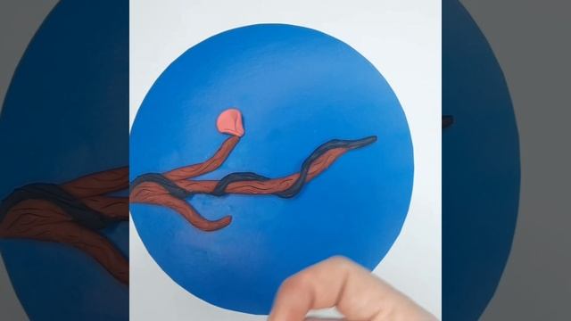 Лепка из пластилина картина "Сакура" смотреть онлайн