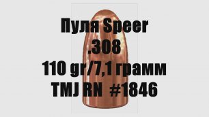 Speer TMJ .308 110 gr/7,1 грамм, RN, ВС-0,179, #1846