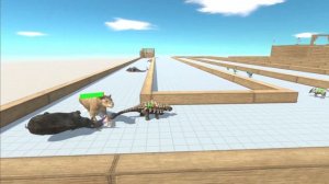 ESCAPE FROM SMILODON - LAST SURVIVOR - ZIGZAG COURSE - Animal Revolt Battle Simulator