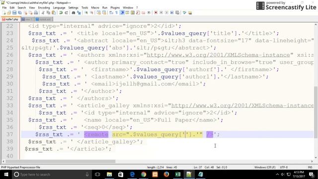 how to generate XML file for OJS via php and Mysql смотреть онлайн