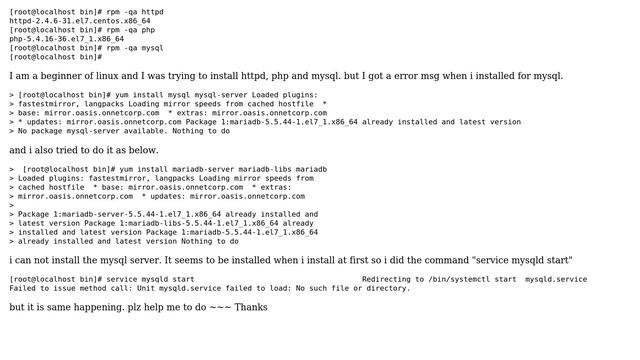 DevOps & SysAdmins: CentOS7 mysqlserver download error