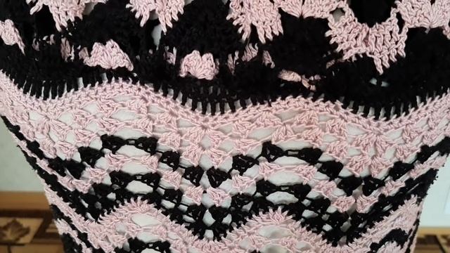 Летняя туника на круглой кокетке  крючком   размер 50\52 схемы, как вязала\