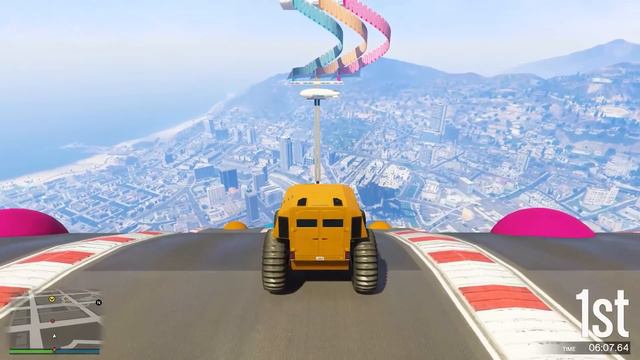 CHOP WON IMPOSSIBLE MEGA RAMP USING SUPER CAR CHEAT IN GTA 5 смотреть онлайн
