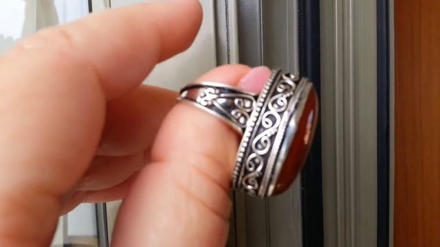 Мои украшения. Кольцо крупное. Сердолик