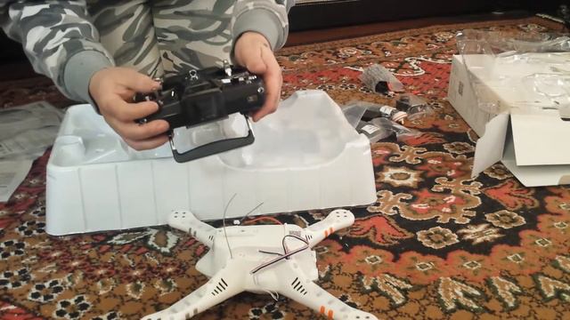 Распаковка и сборка квадрокоптера Walkera QR x350 pro смотреть онлайн