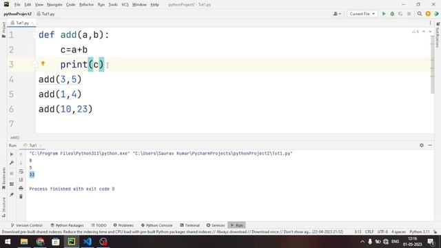 Learn python | Functions in python | python for beginners | Part-15