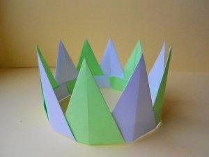 Оригами корона. Модульное оригами - схема сборки