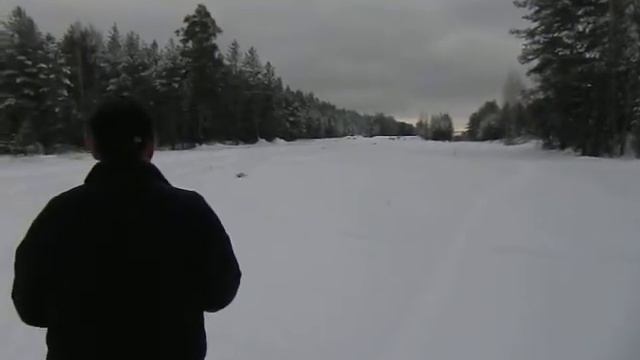 Катамаран по снегу.
