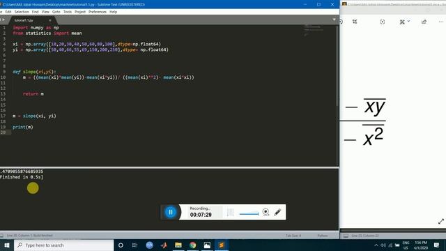 Machine Learning Regression Algorithm with Python
