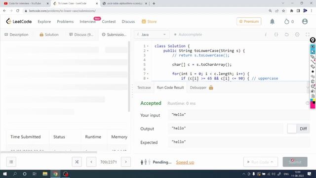 LeetCode Problem: 709. To Lower Case | Java Solution