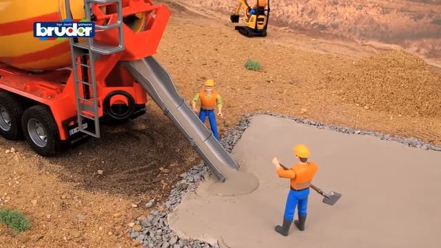 Бетономешалка Mercedes Benz Bruder 03-654 смотреть онлайн