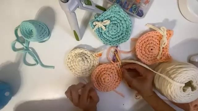 Подставка под горячее из трикотажной пряжи крючком "Котик" ∣ Мастер класс по вязанию для начинающих