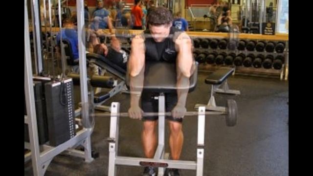 Подъем EZ-штанги на бицепс на скамье Скотта обратным хватом смотреть онлайн
