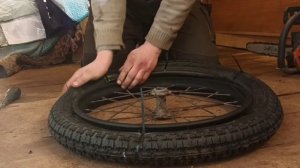 Простой способ одеть покрышку