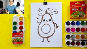 Папа учит рисовать авокадо - РыбаКит