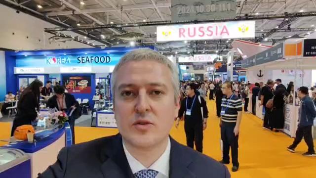 Владимир Солодов а 26-й Международной выставке морепродуктов и рыболовства