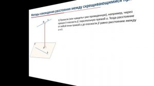 Расстояние между скрещивающимися прямыми (вводный урок)