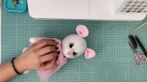 Мышка из флиса. Урок 6. Шарфик и гетры| Handmade Fabric Toy