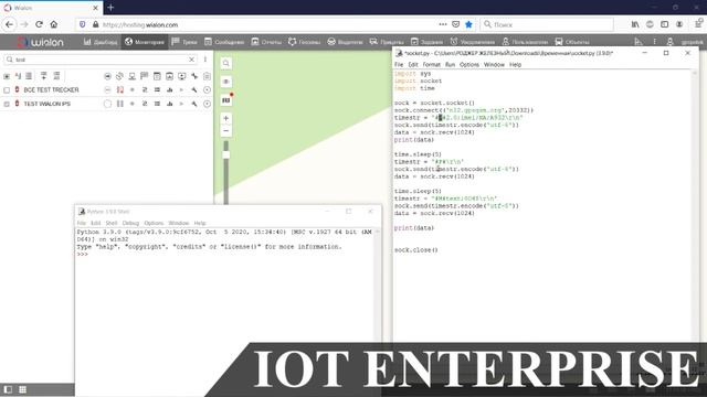Пример работы с WIALON IPS от GURTAM с помощью SOCKET на PYTHON