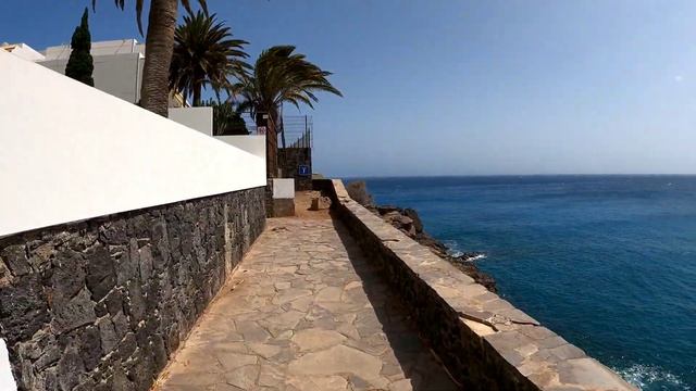 Walk with an overview of the Tenerife coast. Costa del Silencio district. Spain 4K
