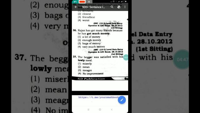 SSC SENTENCE IMPROVEMENT - ADJECTIVES - PART 4
