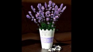 Лаванда из бисера. Чудо нежный букетик. Вступление. Lavender from beads.