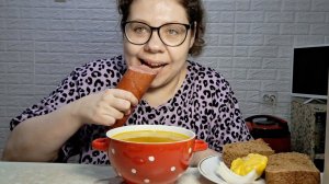 Мукбаг Суп с Тефтельками, Сервелат/Незнакомец подкатил ко мне с подарком