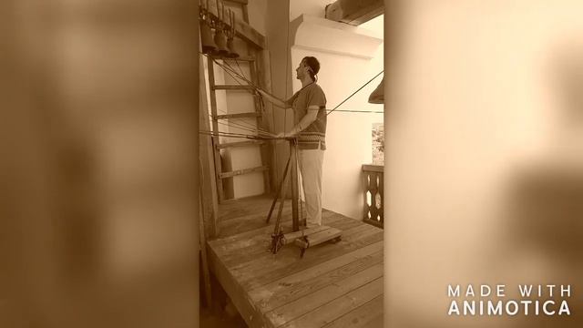 ЗВОНАРЬ ГАБРИЭЛЬ ГАЙДЕНАК НА КОЛОКОЛЬНЕ СПАССКОГО СОБОРА. ЕЛАБУГА.