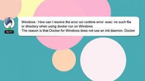 Windows : How can I resolve the error oci runtime error: exec: no such file or directory when using