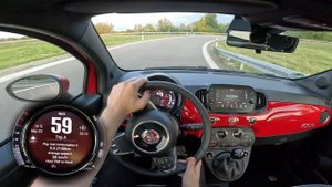 2019 FIAT 500 (69HP) Top Speed Acceleration | No Speed Limit