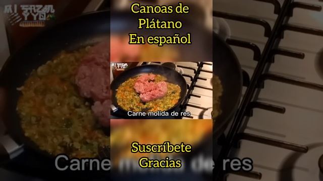 Canoas de plátano en Español.