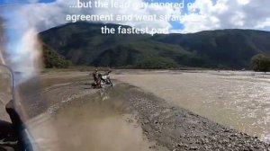 Up the Andes on a Honda CRF 300 Rally part 23 - river crossing on ruta 25