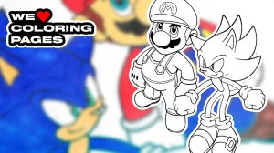 #29 Супер Соник и Супер Марио Раскраска | МЫ ❤️ РАСКРАСКИ