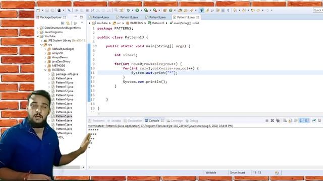 Java Star pattern program - 13
